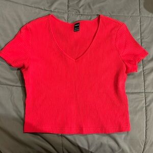 Red SHEIN crop top